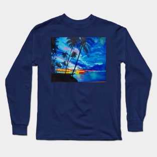 Tropical Blues Long Sleeve T-Shirt